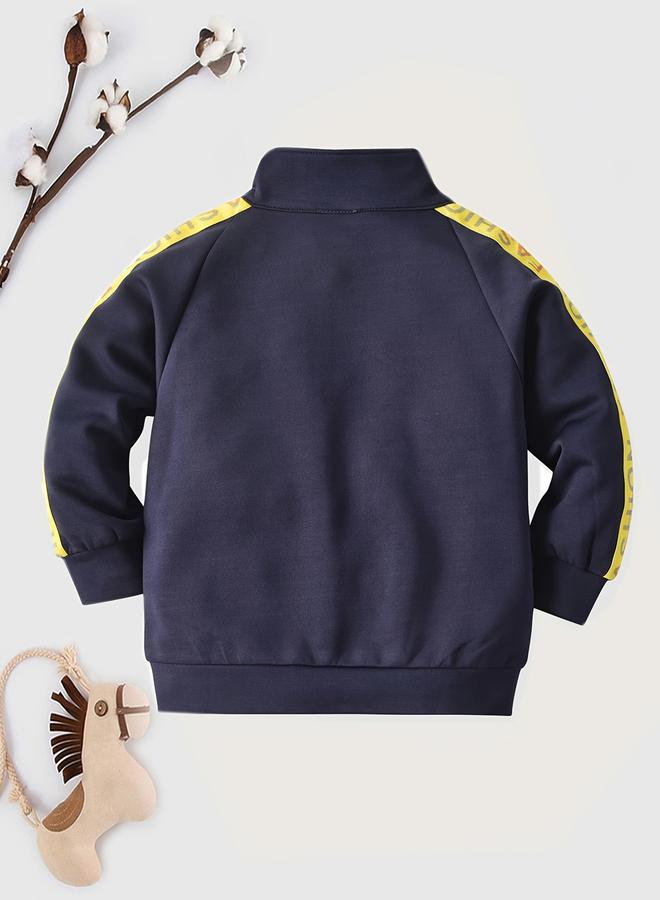 Take Two Color Block Zip Up Long Sleeve Jacket - Image 3