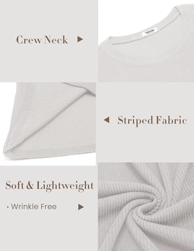 COOFANDY Long Sleeve Shirts for Men Thermal Underwear Fitted Sweater Lightweight Sweatshirt Crewneck Base Layers T-Shirts White - Image 5