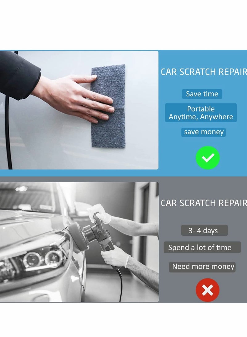 KASTWAVE Car Scratch Remover, Nano Sparkle Cloth for Car Scratches, 4 Pcs Nano Magic Cloth for Clean Paint, Surface Polish, Water Stains, Rust and Scratches Remover(Gray) - Image 4