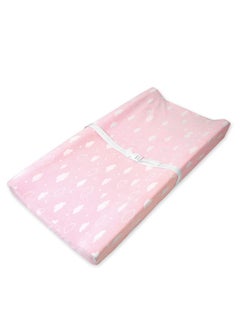 American Baby Company Heavenly Soft Chenille Fitted Contoured Changing Pad Cover, 3D Pink Cloud, for Girls