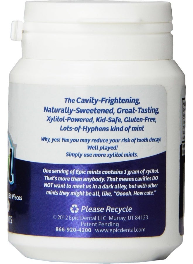 Epic Dental 100% Xylitol Sweetened Breath Mints, Peppermint, 180 Count - Image 3