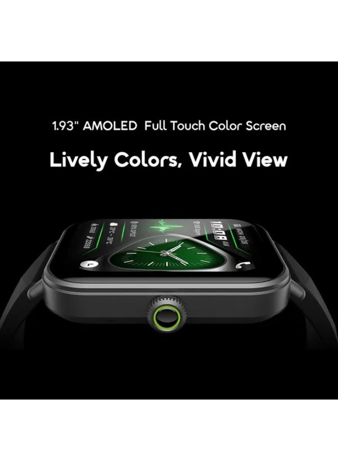 Oraimo 300 mAh Oraimo Watch Nova 2 Lite Smart Watch OSW-814L 1.93'' AMOLED With BT Calling - Black Midnight Black - Image 2