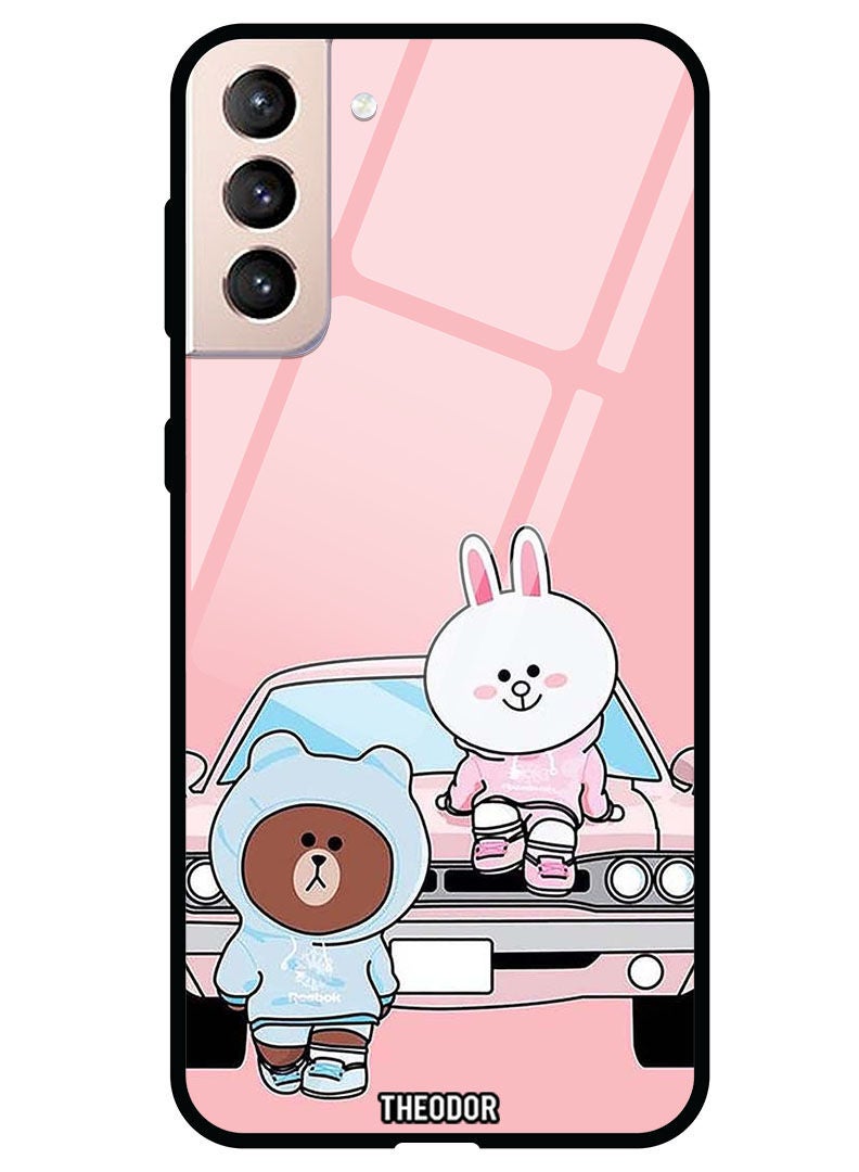 Theodor Protective Tempered Glass Case Cover Samsung Galaxy S21  Kittey On Car - Image 1