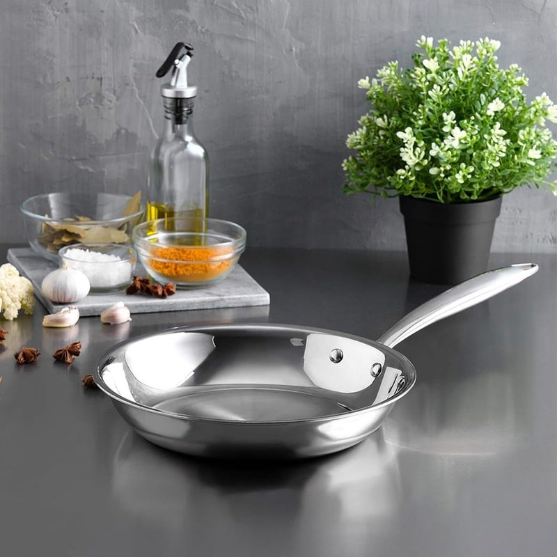 Arshia Tri-Ply Stainless Steel Fry Pan, 22 cm - Image 2