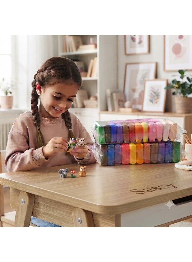Offer: Kids Foam Clay Set 2 Pack - 12 Colors Each with Modeling Tools - Antibacterial Magic Super Clay for Creative Art and Craft Learning - Image 3