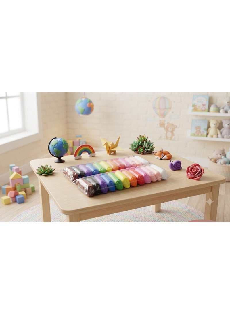 Offer: Kids Foam Clay Set 2 Pack - 12 Colors Each with Modeling Tools - Antibacterial Magic Super Clay for Creative Art and Craft Learning - Image 5