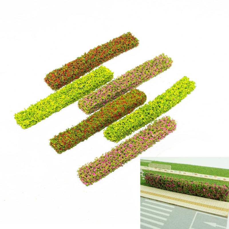 12 Pcs Miniature Shrub Strips Static Shrub Vegetation Groups Bush Model Static Scenery Model Aritificial Plants for DIY Architecture Building Model Railway Train Diorama Garden Scenery Landscape