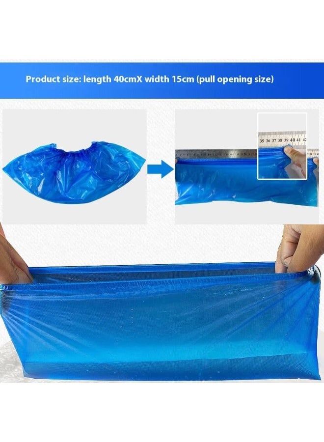 Relex Shoe Covers Disposable Non Slip for Indoors 100 Pack(50 pairs) Recyclable Shoe Booties Waterproof Shoe & Boot Covers Durable Shoe Protectors Covers One Size Fits Most Blue - Image 4