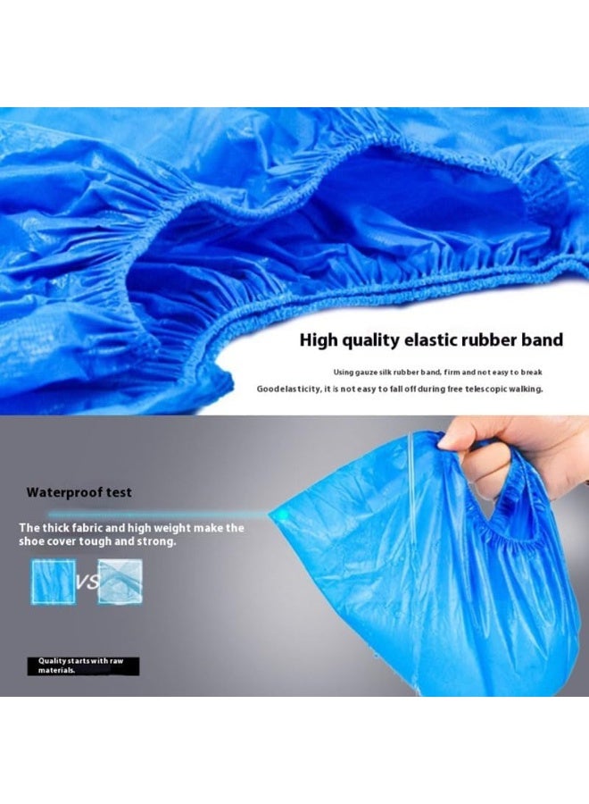 Relex Shoe Covers Disposable Non Slip for Indoors 100 Pack(50 pairs) Recyclable Shoe Booties Waterproof Shoe & Boot Covers Durable Shoe Protectors Covers One Size Fits Most Blue - Image 3