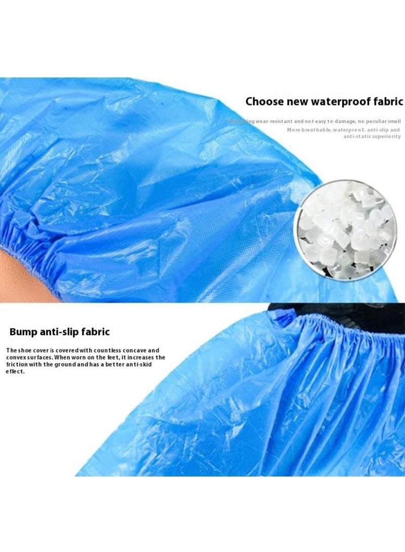 Relex Shoe Covers Disposable Non Slip for Indoors 100 Pack(50 pairs) Recyclable Shoe Booties Waterproof Shoe & Boot Covers Durable Shoe Protectors Covers One Size Fits Most Blue - Image 2