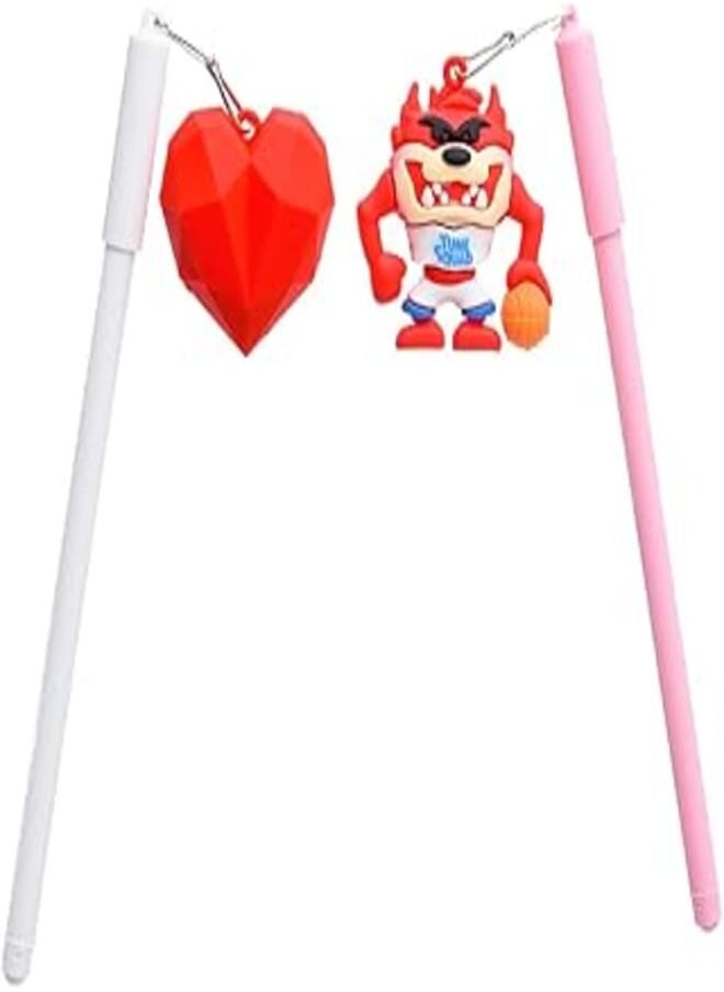 YANG YANG Yang Yang GP-133 Gel Pen With Toy Assorted Desing On Cap 0.38.mm Set Of 2 Pcs For Student, School, Office - Multi Color 
