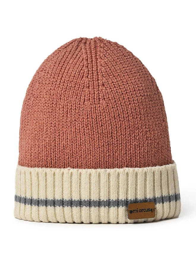 Mi Arcus Solid Brown Baby Caps for 12-24 Months Boys Girls Kids Infants Toddlers - Image 1