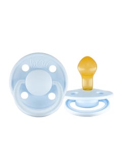 Rebael Rebael Mono Natural Rubber Round Pacifier Size 2 - Baby 6M+ (1-pack) - Tiny Sky  - Image 1