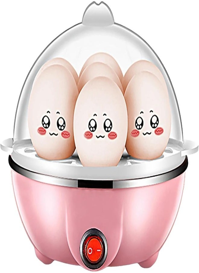 Generic - Multi-functional Electric Egg Boiler Steamer Cooker with 7-Egg Capacity | Rapid Egg Cooker for Boiled, Steamed Eggs & Food with Auto Shut-Off, Compact & Easy-to-Use for Home Kitchen (Pink) - Image 1