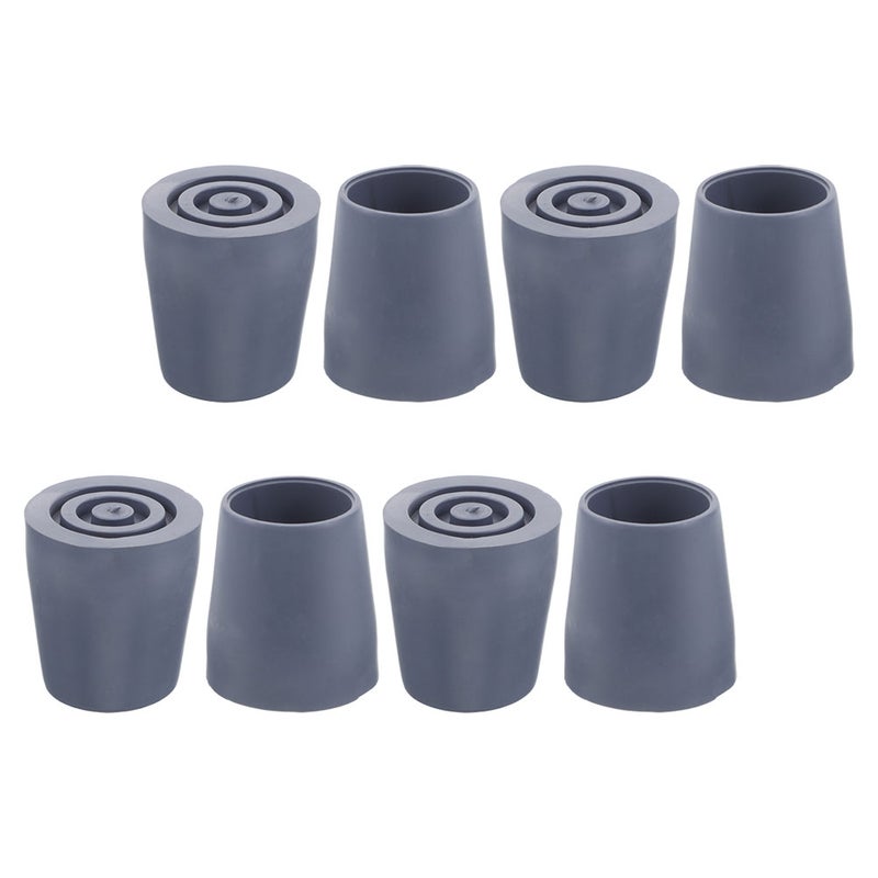 Rubber Bath Foot Cover Shower Chair Leg Caps for Shower Stools Grey Rubber Replacement Feet 8Pcs - Image 4