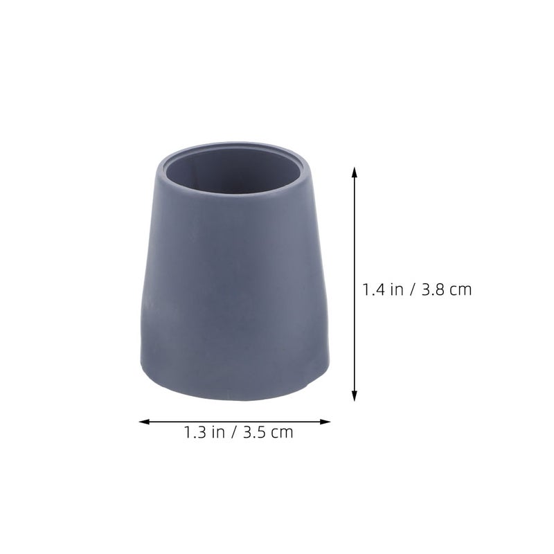 Rubber Bath Foot Cover Shower Chair Leg Caps for Shower Stools Grey Rubber Replacement Feet 8Pcs - Image 2