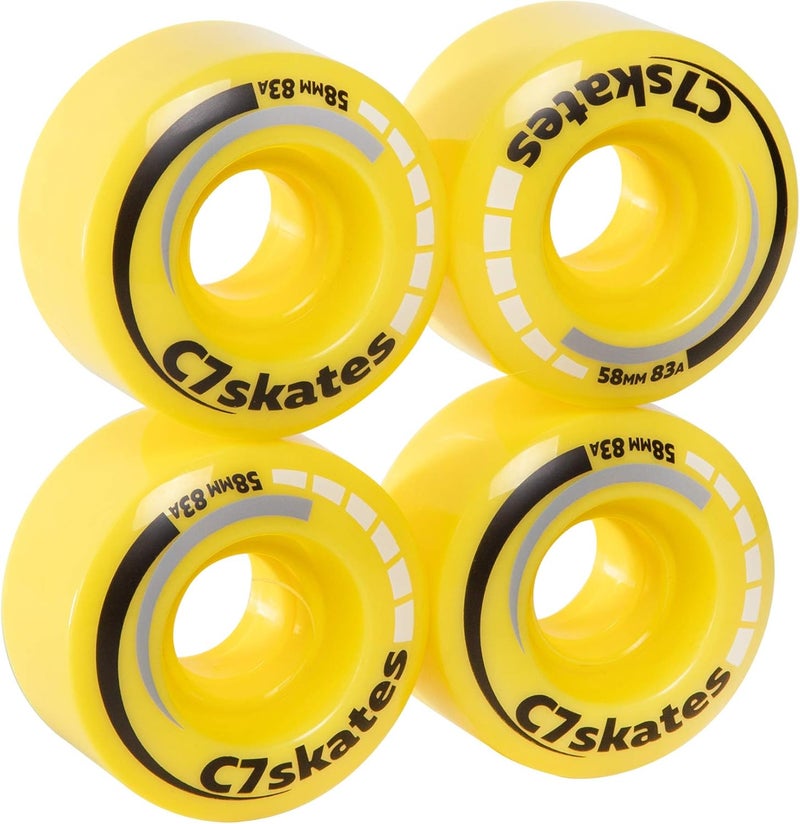 C SEVEN C7skates Premium Roller Skate Wheels (Lemonpop) - Image 1