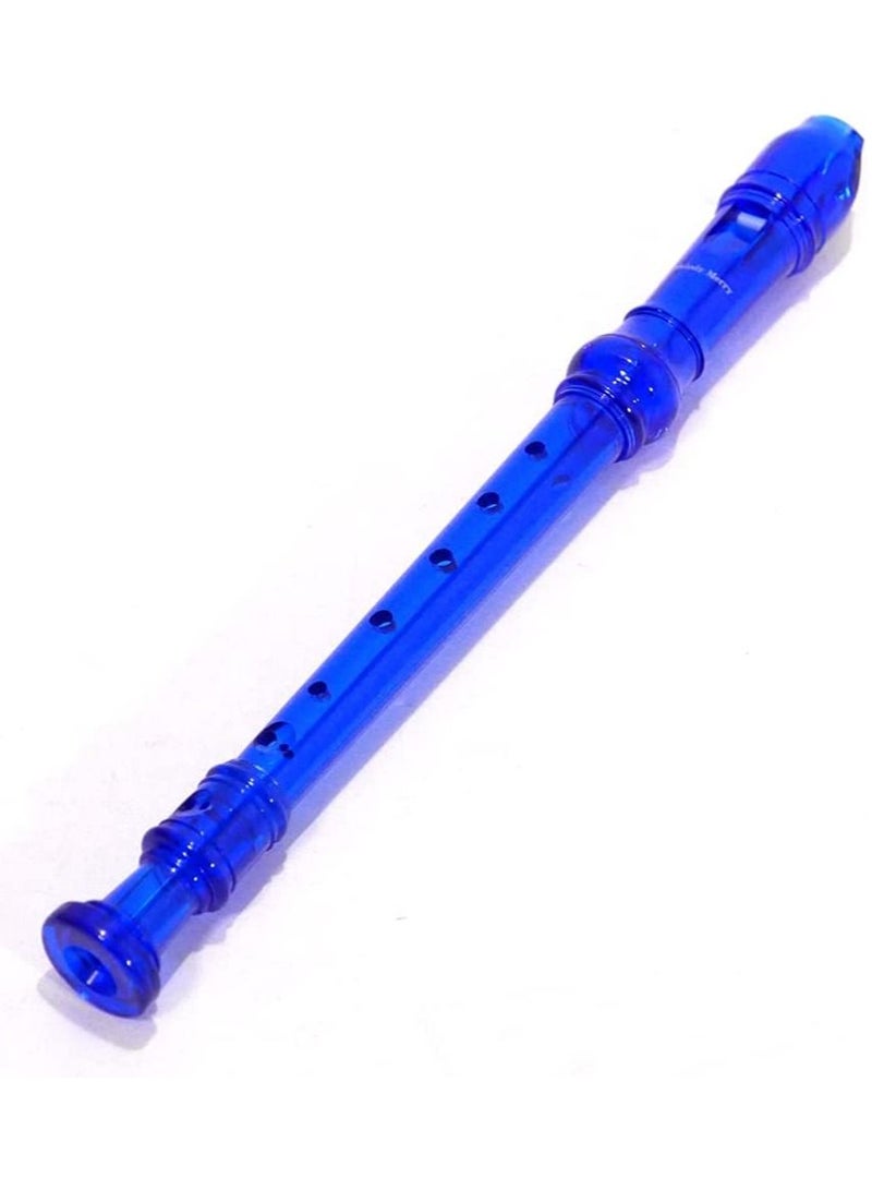 Generic Soprano Recorder with Skeleton Plastic, Blue 