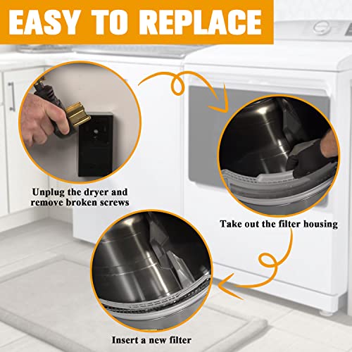 Improvedhand DC61-02595A Dryer Lint Trap Screen Replacement for Samsung Dryer, Replaces Part # 2069505, AP4578777, PS4206799, EAP4206799 - Image 5