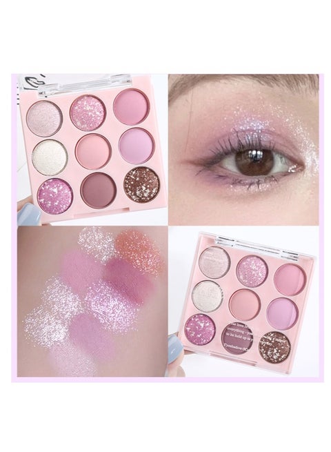 1 Pack Eyeshadow Palette Multicolor With 9 Color Ice Cream Color 02