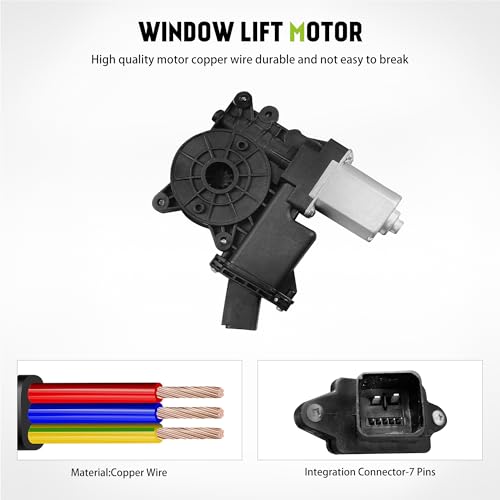 XIMAKA Front Driver Side Power Window Regulator (7 Pins) Fit for 2011-2015 Chevrolet Chevy Cruze, 2016 Chevy Cruze Limited, with Auto Up and Down, with Motor, 748-974, Front Left - Image 4