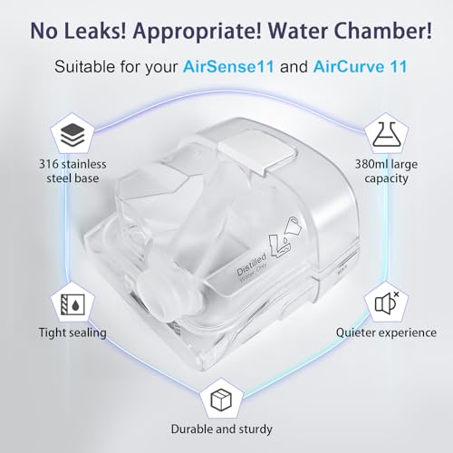 EVOCLEAN Water Chamber and Pap HumidAir Water Tank for ResMed AirSense 11 Tube Hose Machine - Image 2