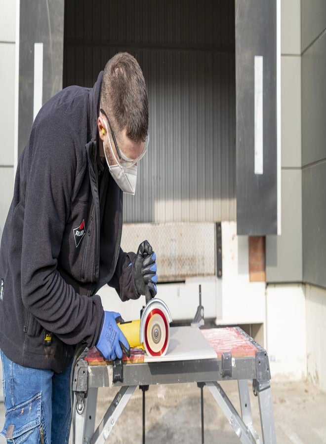 Rubi Premium Diamond Blade Red Cobra Dry 4" 1/2" - Ideal for Cutting Porcelain, Ceramic, Marble, Granite, Natural Stone - 5/8” Ring Adapter Included - Image 4