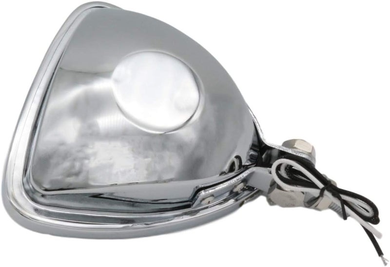 FATECIM Mini Thin Section Triangle Motorcycle Headlight - Clear Lens Chrome Light for Harley Chopper Custom - Image 4