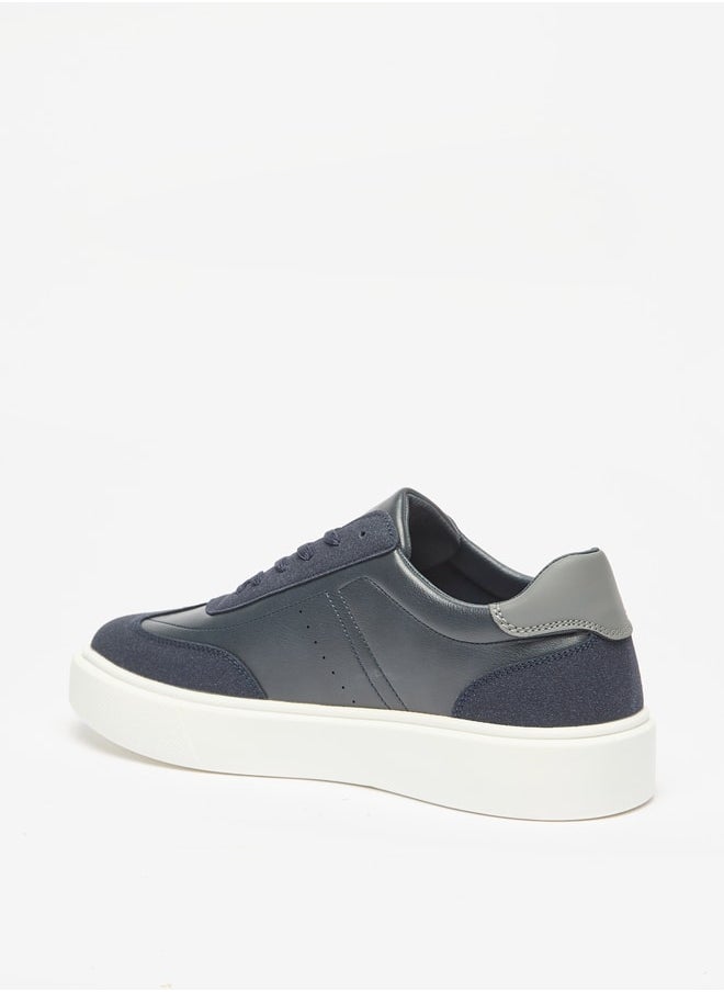 LBL by Shoexpress Men's Colourblock Sneakers with Lace-Up Closure  - Image 2