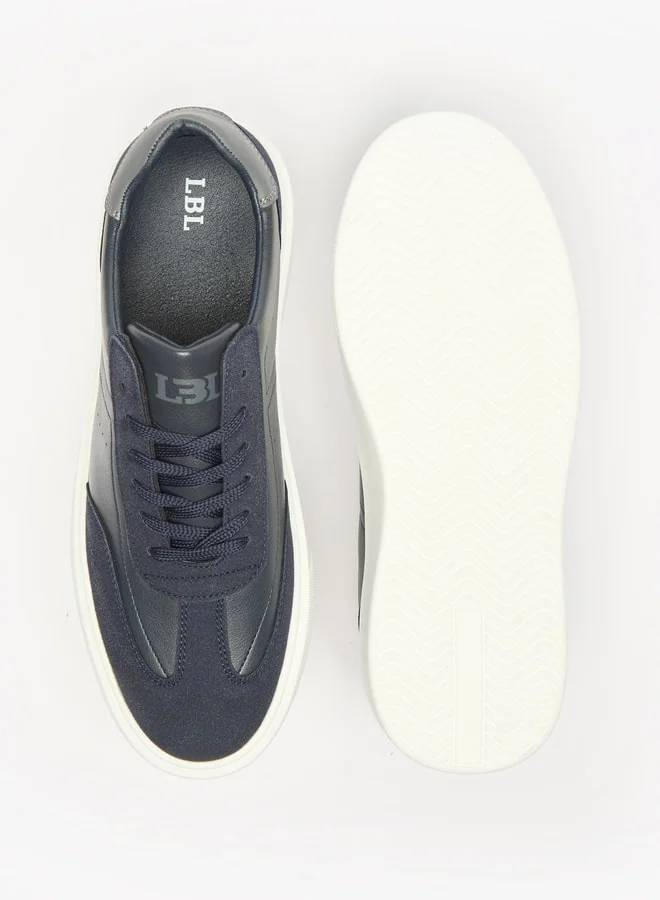 LBL by Shoexpress Men's Colourblock Sneakers with Lace-Up Closure