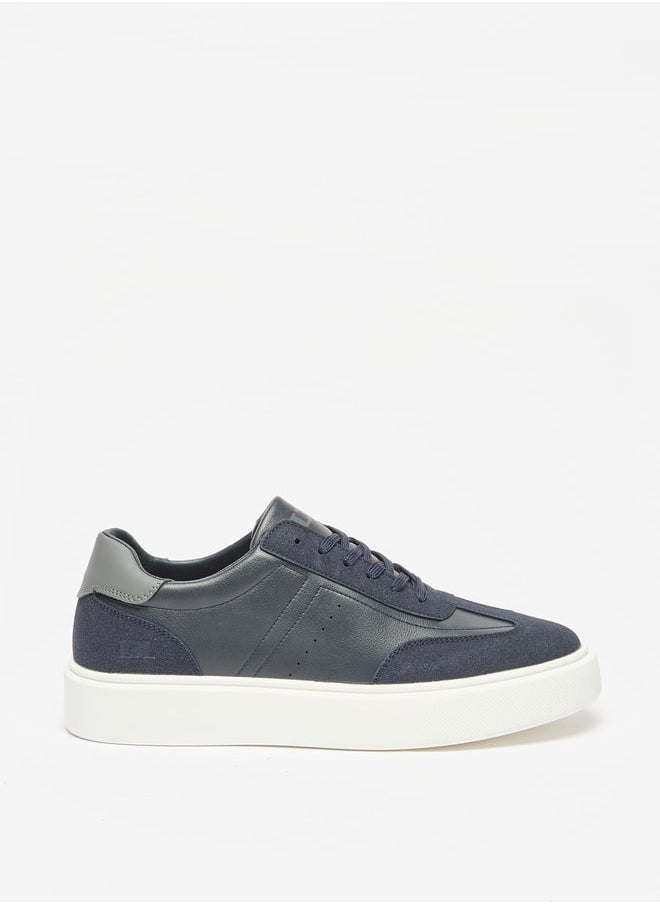 LBL by Shoexpress Men's Colourblock Sneakers with Lace-Up Closure  - Image 3