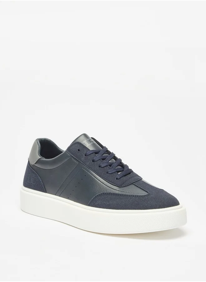 ال بي ال من شو اكسبرس Men's Colourblock Sneakers with Lace-Up Closure