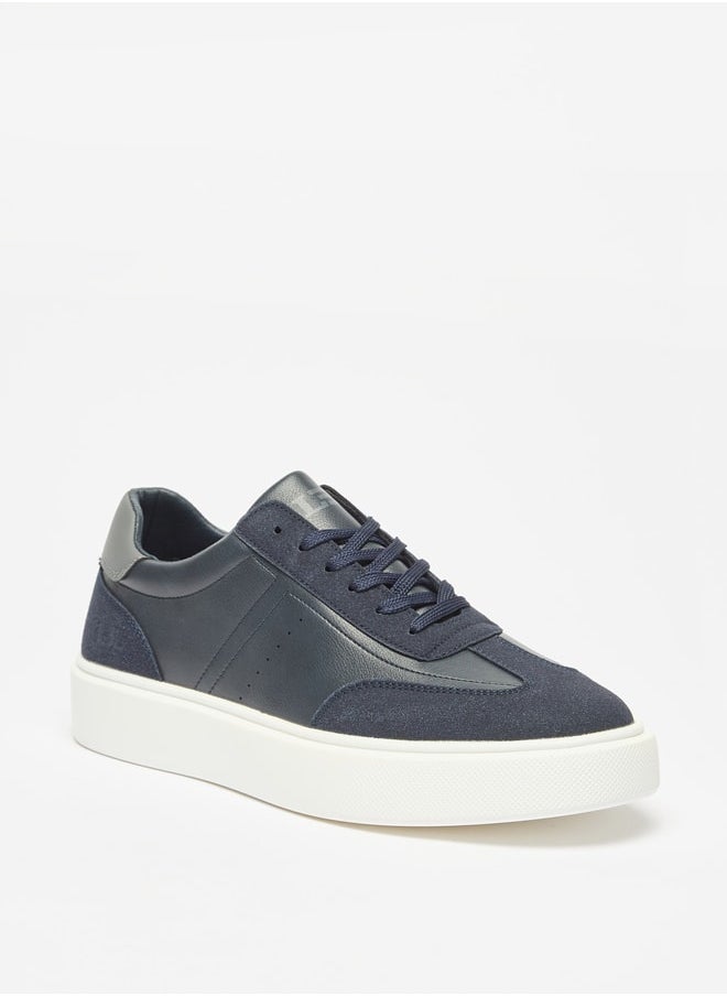 LBL by Shoexpress Men's Colourblock Sneakers with Lace-Up Closure  - Image 1