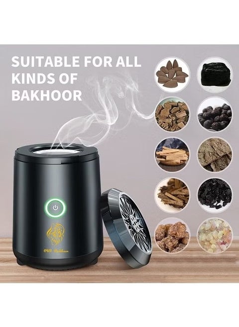 Car USB Mini Type-C Power Rechargeable Incense Burner Decorations Grey 9.8x7.4x6.7 cm