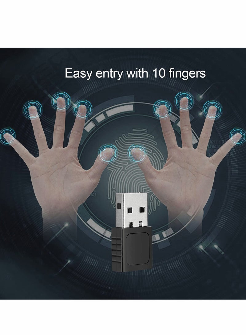 USB Fingerprint Reader 360° Touch Speedy Matching Multi Biometric Windows Security Key for Win 7 8 10 Windows Hello PC  Laptop - Image 4