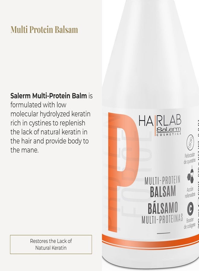 SALERM - Hair Conditioner - Multi-Proteins Hair Lab Balm - 300 ml - Helps Strengthen and Repair Hair - Adds Volume - Paraben-Free - Image 2