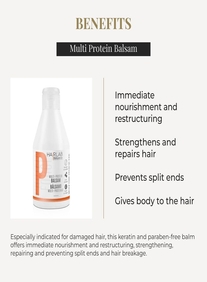 SALERM - Hair Conditioner - Multi-Proteins Hair Lab Balm - 300 ml - Helps Strengthen and Repair Hair - Adds Volume - Paraben-Free - Image 3