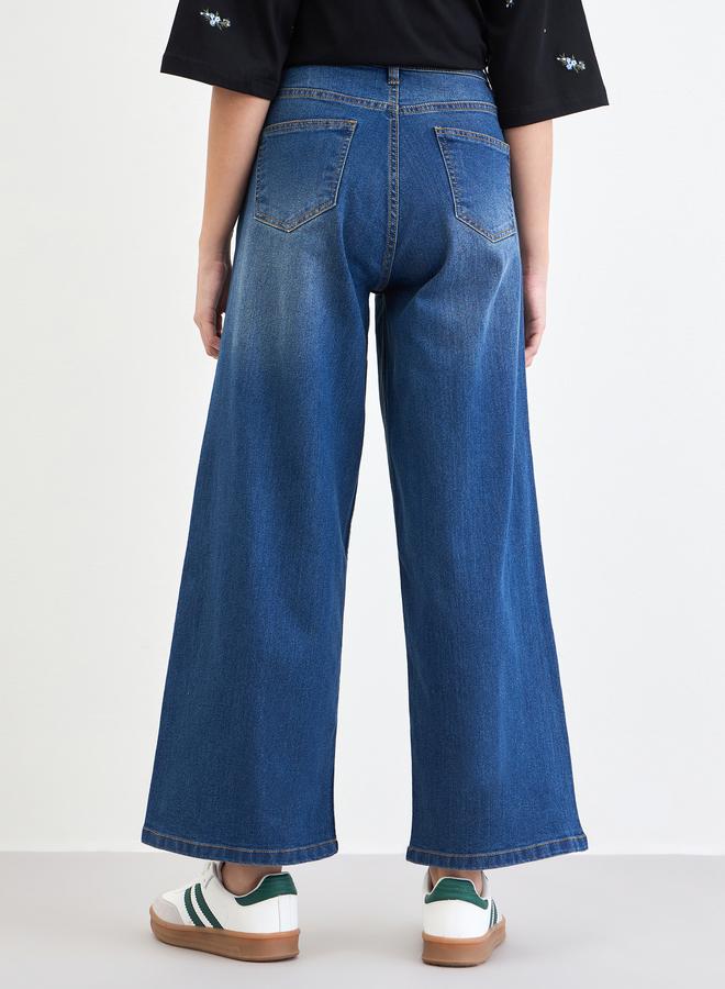 Styli Women Blue High Rise Wide Leg Jeans - Image 5