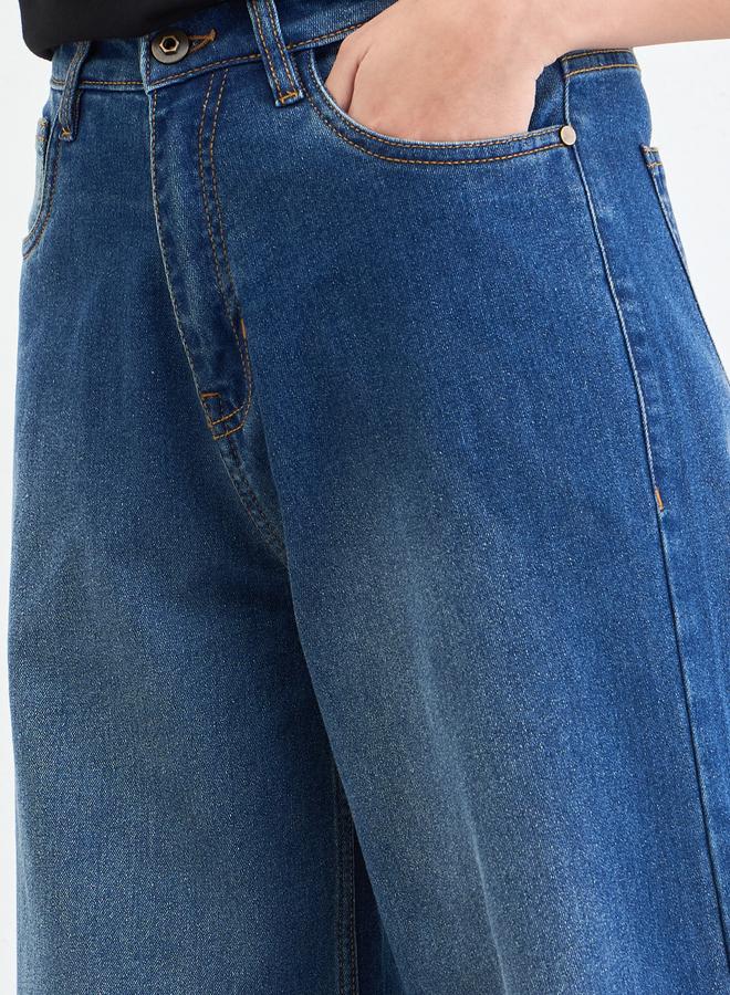 Styli Women Blue High Rise Wide Leg Jeans - Image 4