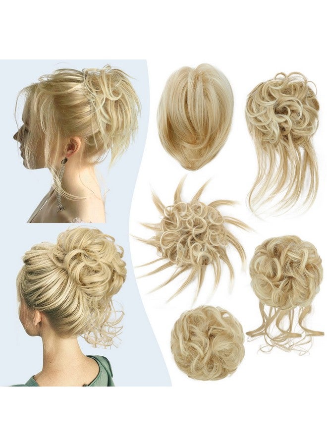 أتش أم دي مجموعة إكسسوارات شعر مكونة من 5 قطع من HMD، كعكة شعر فوضوية، تسريحة شعر مرفوعة للنساء، وصلات شعر على شكل ذيل حصان مع شريط مطاطي مرن، تسريحة شعر مرفوعة طويلة، مجموعة إكسسوارات شعر فوضوية للنساء (24/613) - Image 1