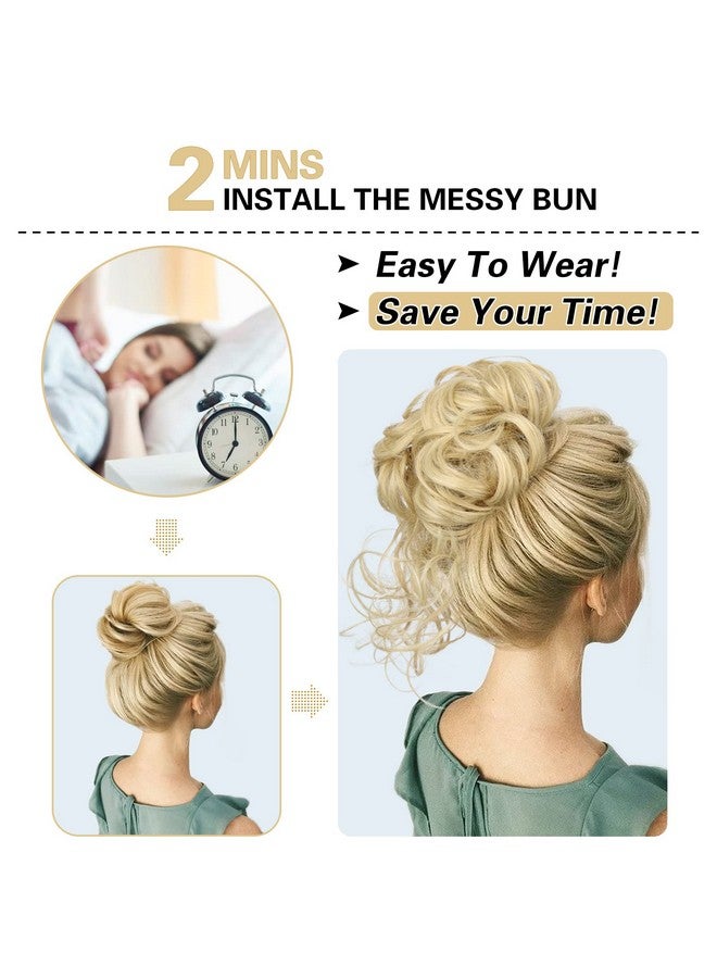 أتش أم دي مجموعة إكسسوارات شعر مكونة من 5 قطع من HMD، كعكة شعر فوضوية، تسريحة شعر مرفوعة للنساء، وصلات شعر على شكل ذيل حصان مع شريط مطاطي مرن، تسريحة شعر مرفوعة طويلة، مجموعة إكسسوارات شعر فوضوية للنساء (24/613) - Image 3