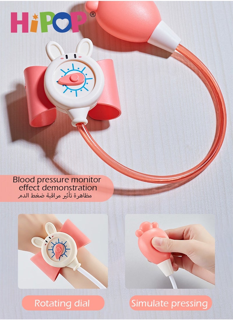 HIPOP - Children's Doctor Pretend Play with Nurse Uniform,Thermometer,Infusion set,Syringes,Medical Role Play,Doctor Playset Play House Toy for Boys Girls - Image 1