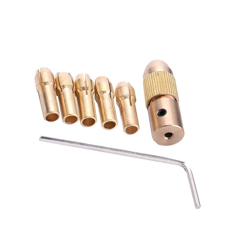 Bolt Small Electric Drill Bit Collet Micro Twist Drill Chuck Set Shank Metal Drill Chuck Collet Bits Rotary with Screw, 0.5-3 mm, 3.17 mm - Image 1