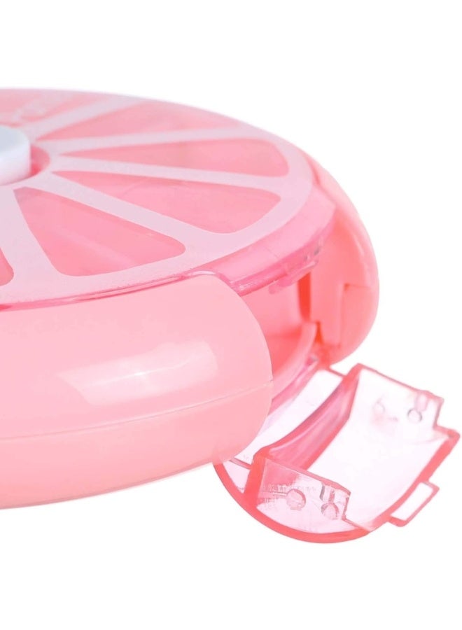 Portable Pill Box For Travel, 7 Compartments For Medicines And Vitamins, Suitable To Put In A Pocket Or Purse, Safe Storage Of Daily Doses-Pink - Image 5