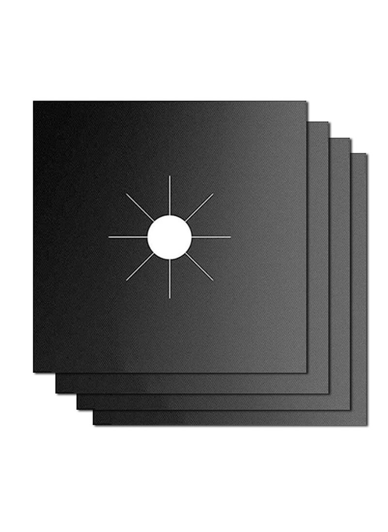 Gas Stove Burner Covers, Stove Burner Liners, 4 Pack Non-Stick REUSable Gas Range Protectors Covers Heat-Resistant, One Size