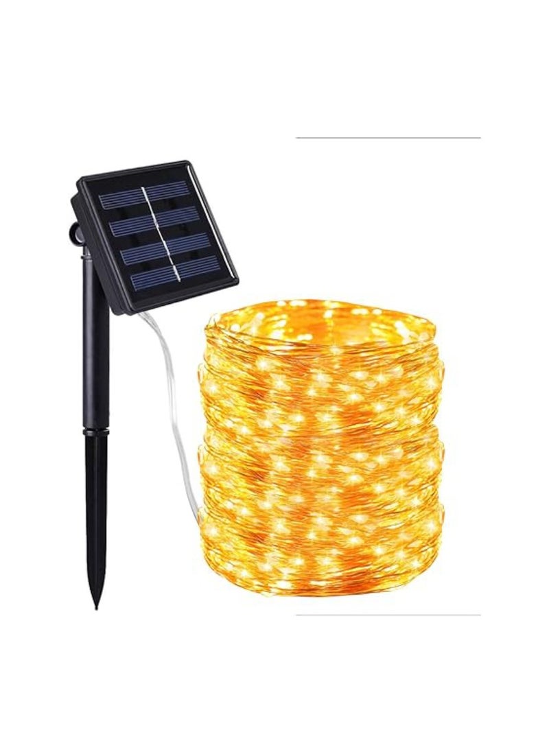 Yuwell Solar Powered String Lights, 200 LED Copper Wire Lights, Waterproof Starry String Fairy Lights, Indoor/Outdoor Decoration Lights For Gardens, Patios, Homes, Parties 20 Meter 65.61 FT  - Image 1