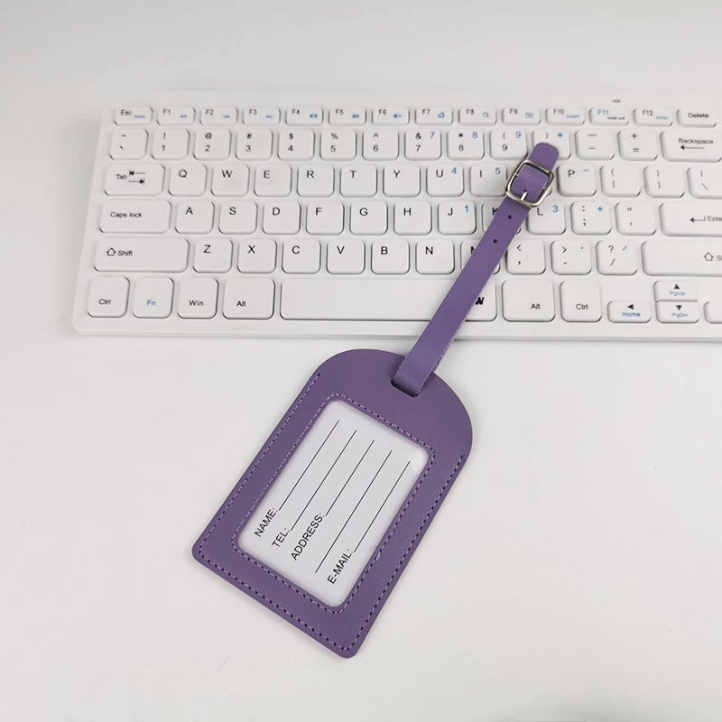 Multicolor PU Leather Luggage Tag with Strapframe car line without flip taro purple frame car line without flip taro purple