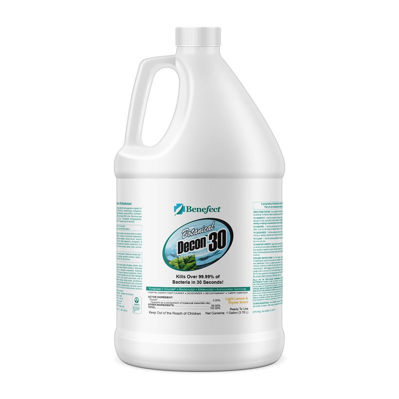Benefect Botanical Decon 30 Disinfectant Cleaner - All Natural Formula for Effective Cleaning Power - Ideal for Restoration Jobs & Water Damage - 20476 - 1 Gallon - Image 1