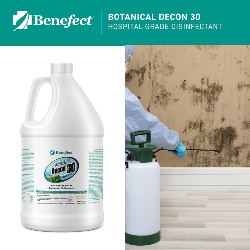 Benefect Botanical Decon 30 Disinfectant Cleaner - All Natural Formula for Effective Cleaning Power - Ideal for Restoration Jobs & Water Damage - 20476 - 1 Gallon - Image 2
