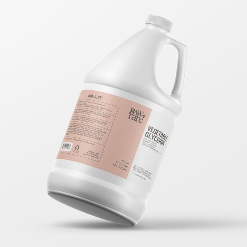 Raw Plus Rare Natural Glycerin for Skin and Face by Raw Plus Rare, Bulk Gallon (128 fl oz), USP Food Grade/Cosmetic Grade, for Hair, Skin, Crafts, Soap Base Oil - Kosher, Halal and Pharmaceutical Grade - Image 1